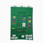 Calendário Verde em Inglês Tecido SHB