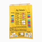 Calendário Amarelo em Inglês Tecido SHB