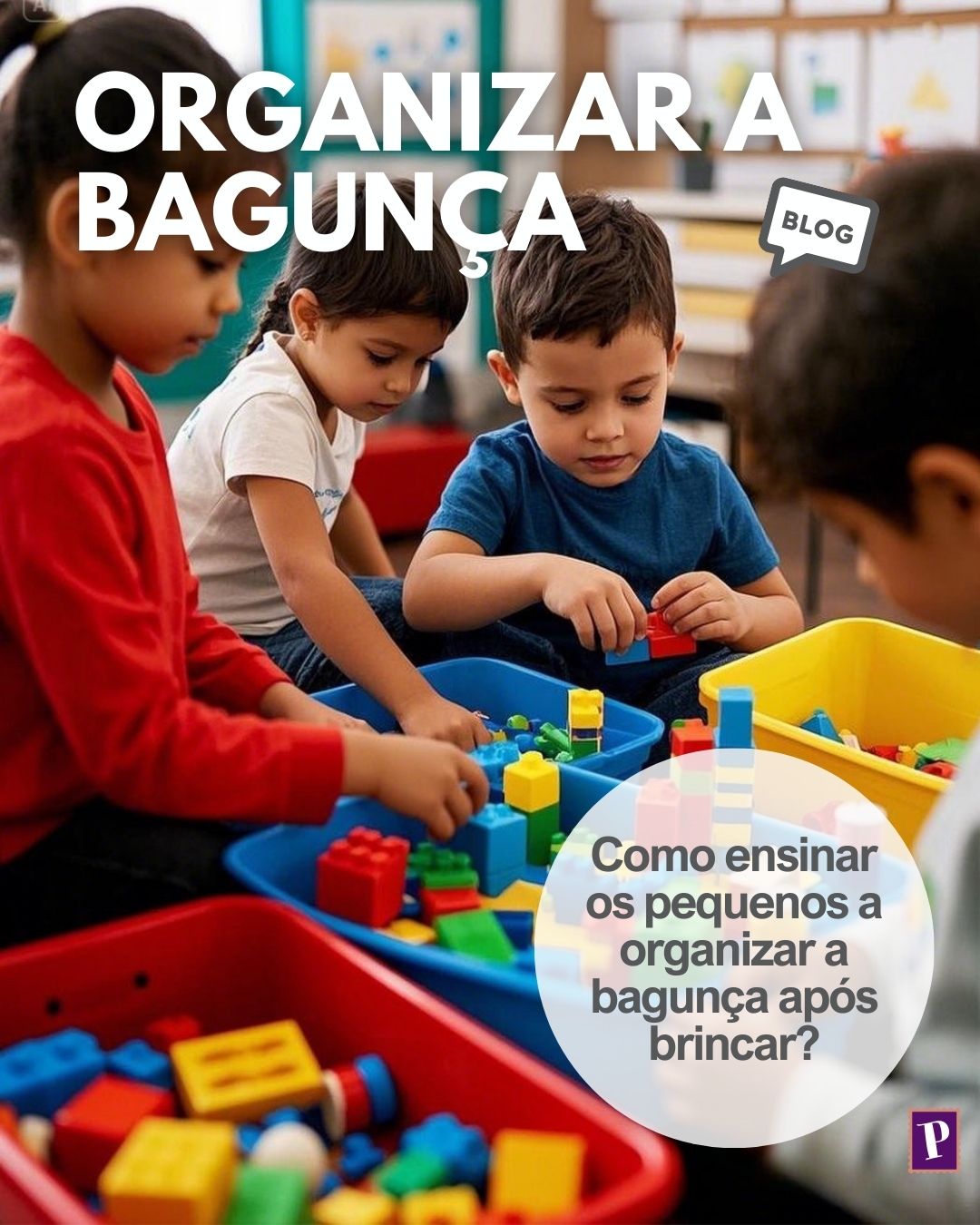 ensinar a organizar os brinquedos