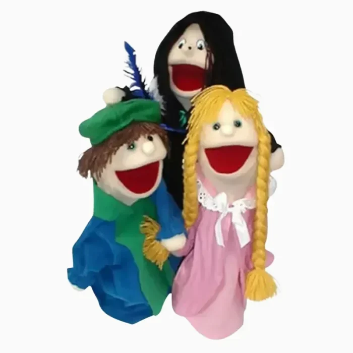 Kit De Fantoches Rapunzel Em Tecido Luqueta - Imagem 1