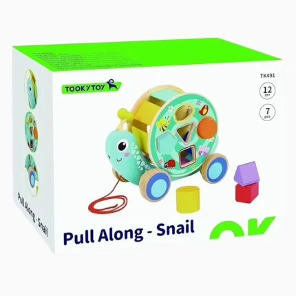 Caracol De Puxar Com Encaixe Tooky Toy