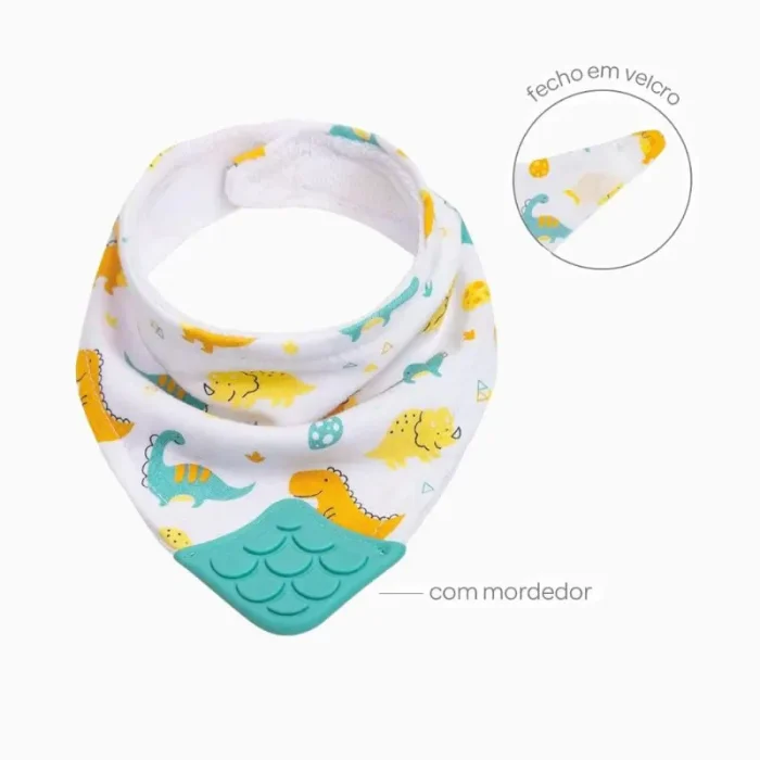 Babador Dinos Bandana Com Mordedor Buba - Imagem 4