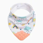 Babador Abelha e Arco-Iris Bandana Com Mordedor Buba - Imagem 3