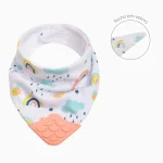 Babador Abelha e Arco-Iris Bandana Com Mordedor Buba - Imagem 5