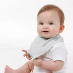 Babador Animais Azul Bandana Com Mordedor Buba - Imagem 3