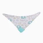 Babador Animais Azul Bandana Com Mordedor Buba - Imagem 5