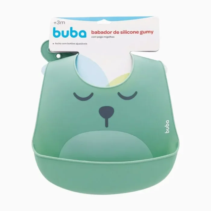 Babador com Pega-Migalhas Gumy Verde Buba - Imagem 1