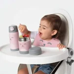 Babador com Pega Migalhas Gumy Rosa Buba - Imagem 2