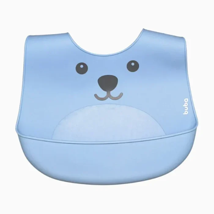 Babador com Pega Migalhas Gumy Azul Buba - Imagem 4