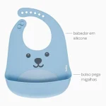 Babador com Pega Migalhas Gumy Azul Buba - Imagem 3