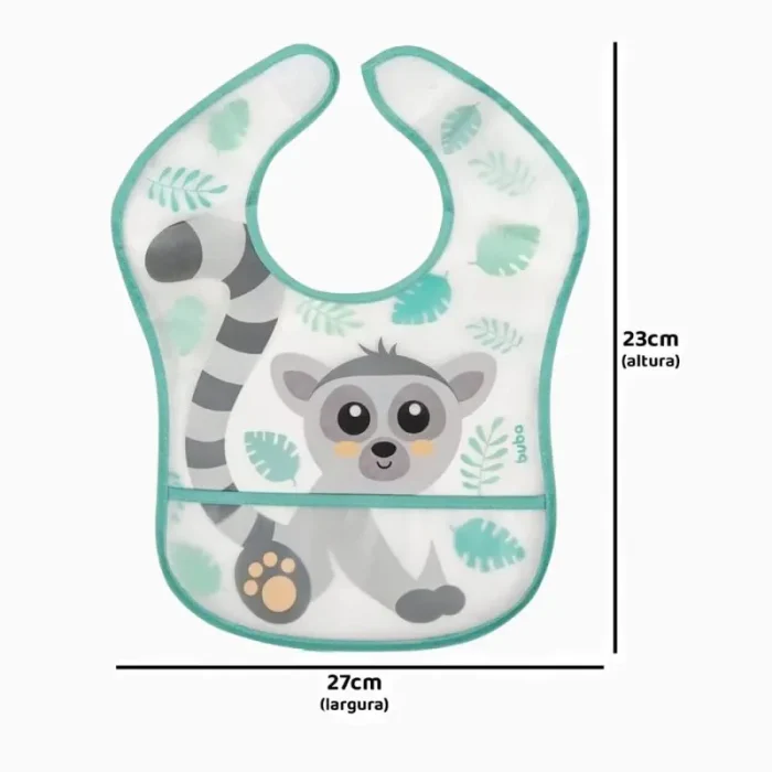 Babador Lêmure Impermeável Com Bolso Buba - Imagem 5