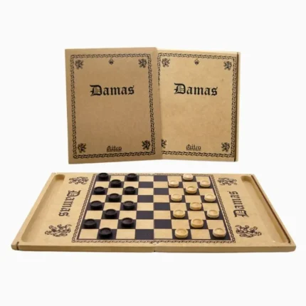 Damas jogo de tabuleiro em madeira Mitra