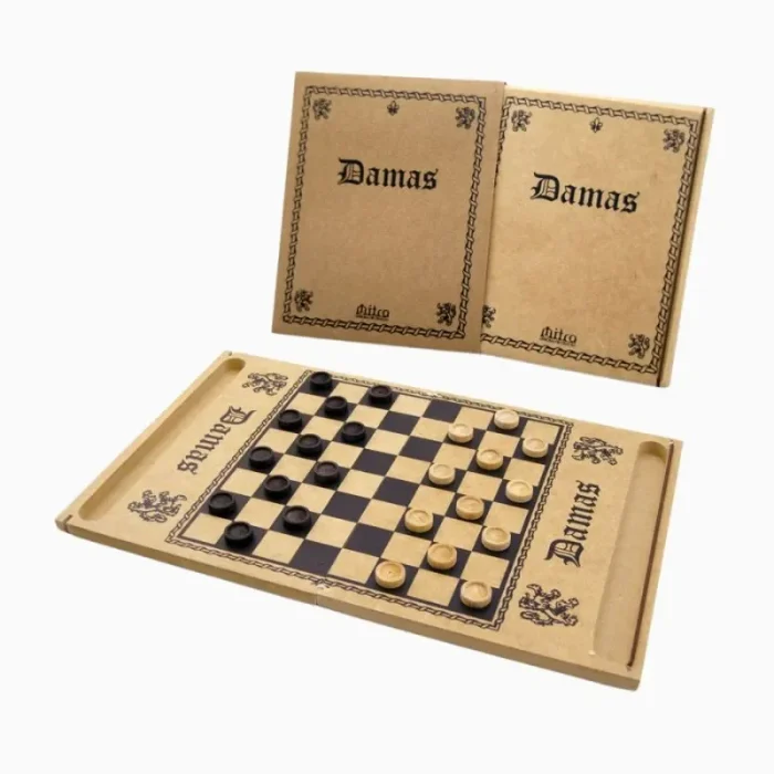Damas jogo de tabuleiro em madeira Mitra - Imagem 5