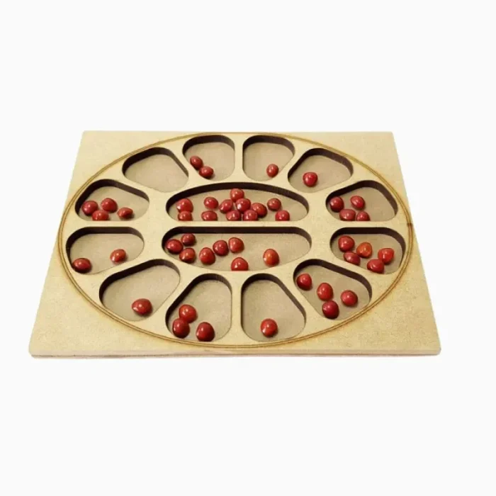 Mini Mancala Jogo De Tabuleiro Em Madeira Mitra - Imagem 2