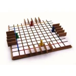 Mini Bloqueio Jogo de Tabuleiro Em Madeira Mitra - Imagem 2
