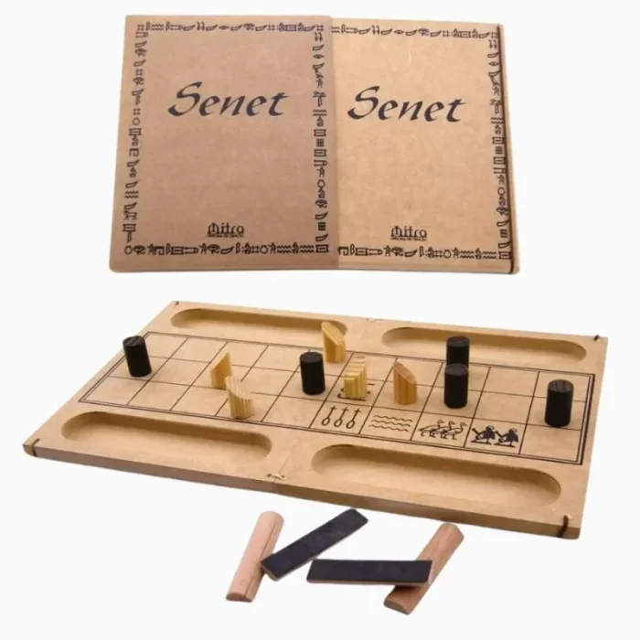 Senet Jogo de Tabuleiro Em Madeira Mitra - Imagem 1
