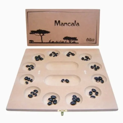 Mancala Jogo de Tabuleiro Em Madeira Mitra