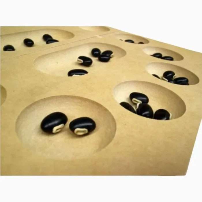 Mancala Jogo de Tabuleiro Em Madeira Mitra - Imagem 3