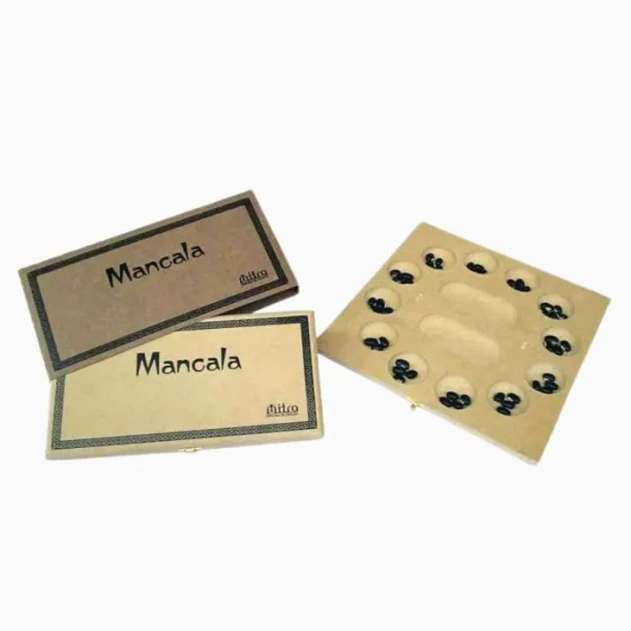 Mancala Jogo de Tabuleiro Em Madeira Mitra - Imagem 4