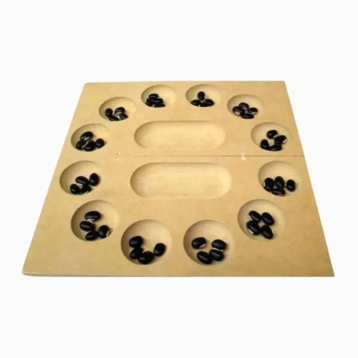 Mancala Jogo de Tabuleiro Em Madeira Mitra - Imagem 6