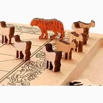 Bagha Chall  Jogo De Tabuleiro Em Madeira Mitra - Imagem 5