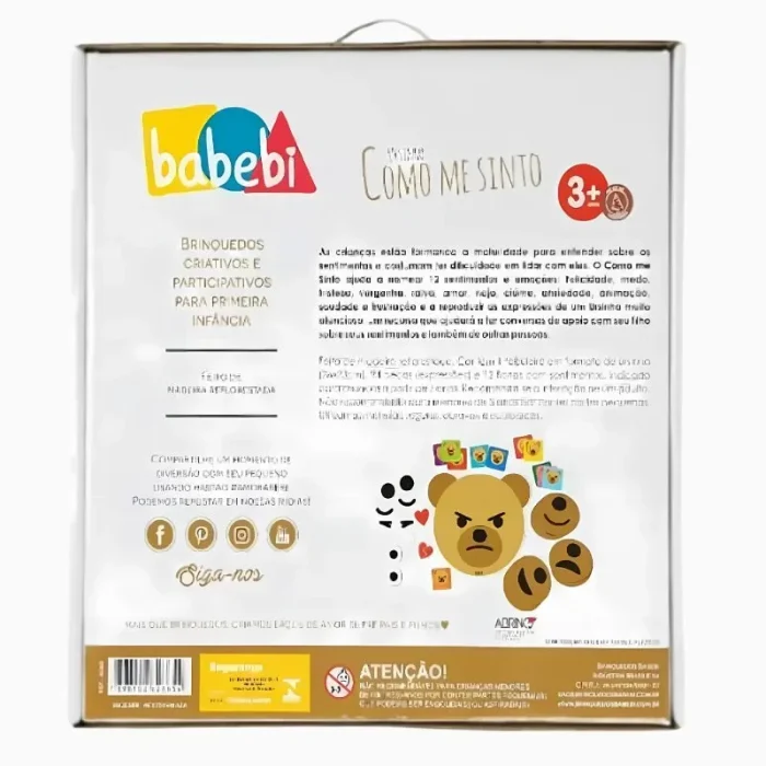 Como Me Sinto Ursinho Em Madeira Babebi - Imagem 6