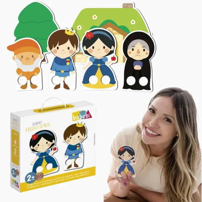 Dedoche A Branca De Neve Em Madeira Babebi - Imagem 6