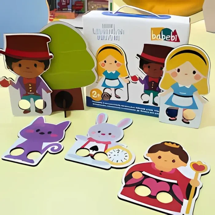 Dedoche Alice No País Das Maravilhas Em Madeira Babebi - Imagem 2