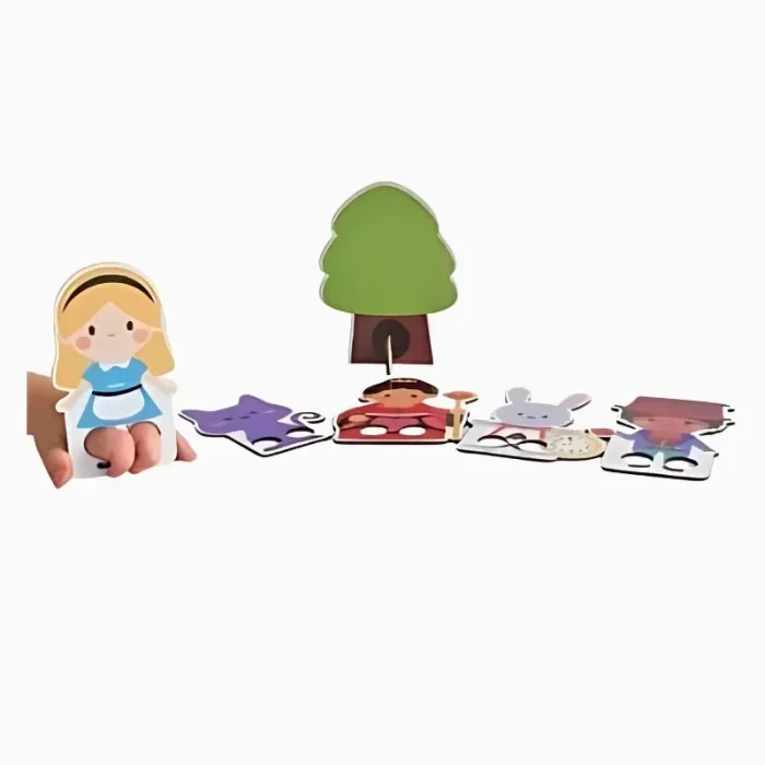 Dedoche Alice No País Das Maravilhas Em Madeira Babebi - Imagem 4