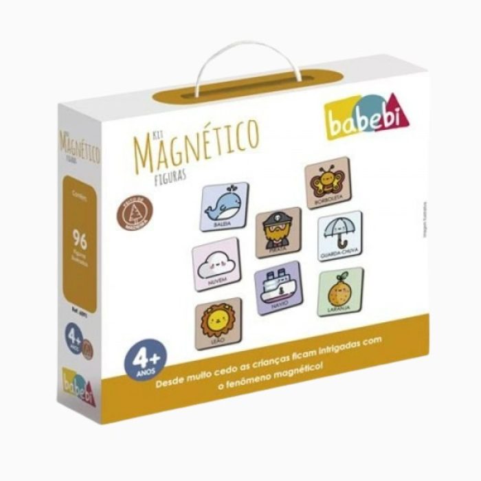Kit Figuras Magnéticas Em Madeira 96PÇS Babebi - Imagem 1