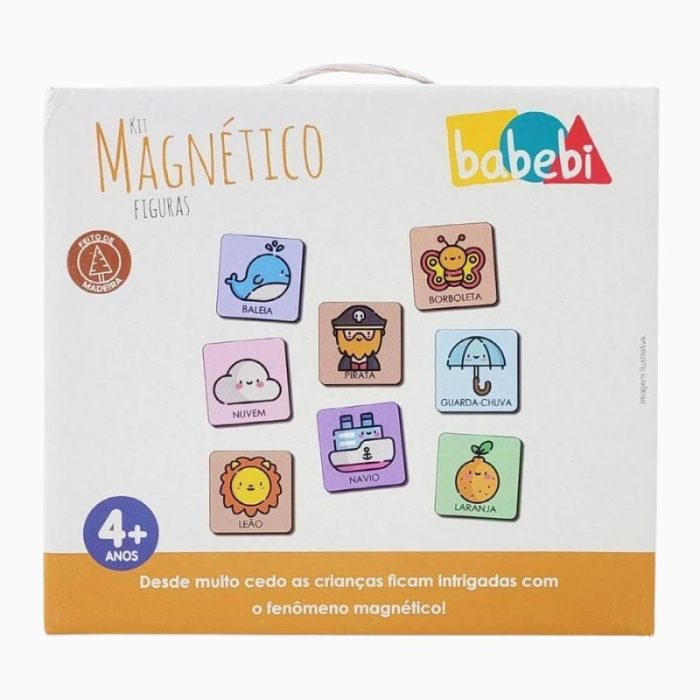 Kit Figuras Magnéticas Em Madeira 96PÇS Babebi - Imagem 7