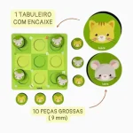 Jogo Da Velha Entre Gato e Rato Em Madeira Babebi - Imagem 6