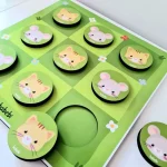 Jogo Da Velha Entre Gato e Rato Em Madeira Babebi - Imagem 2