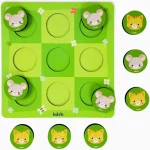 Jogo Da Velha Entre Gato e Rato Em Madeira Babebi - Imagem 5
