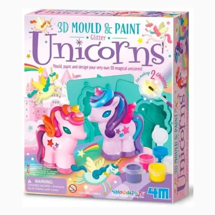 Molde e Pinte: Glitter Unicórnio 4M