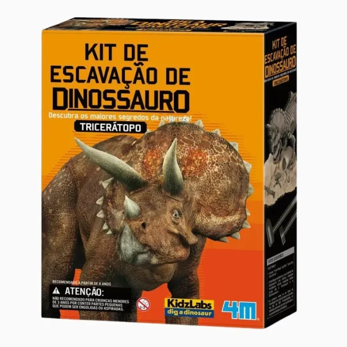 Kit De Escavação De Dinossauro Tricerátopo 4M - Imagem 1