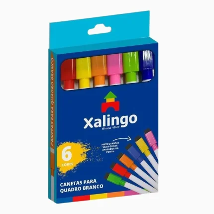 Kit De Canetas C/6 Cores para Quadro Branco Xalingo