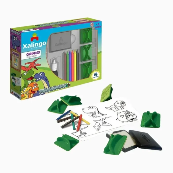 Carimbo Pedagogico Dinossauro Fofossauro 6PÇS Xalingo - Imagem 6