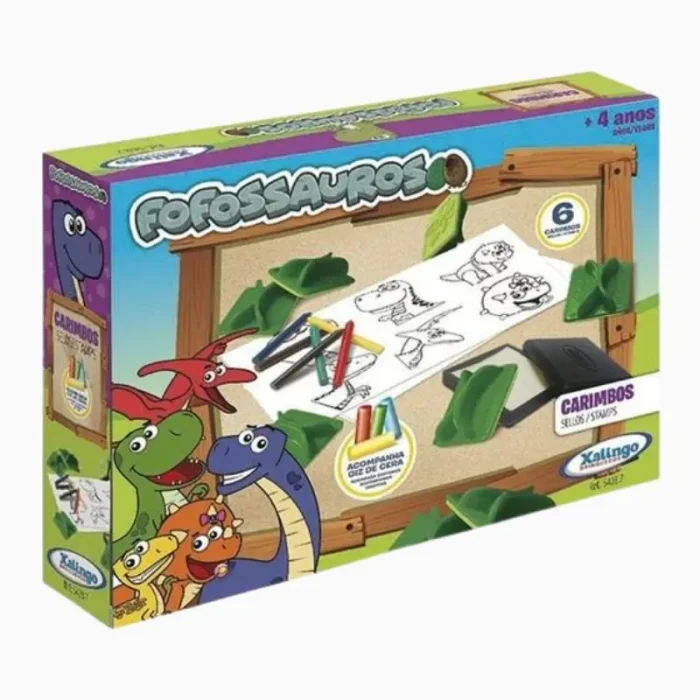 Carimbo Pedagogico Dinossauro Fofossauro 6PÇS Xalingo - Imagem 4
