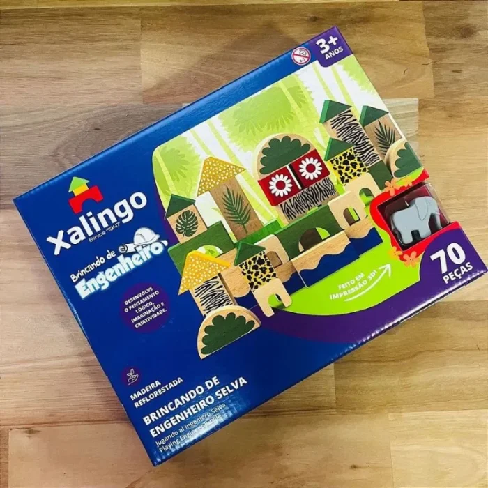 Brincando De Engenheiro Na Selva 70PÇS Xalingo - Imagem 2