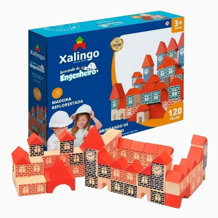 Brincando de Engenheiro Blocos de Montar 120PÇS Xalingo - Imagem 8