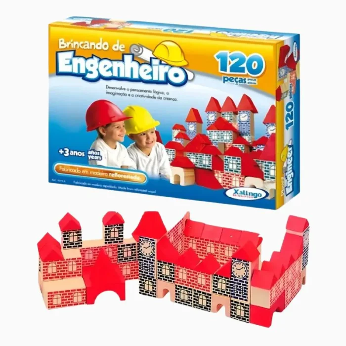 Brincando de Engenheiro Blocos de Montar 120PÇS Xalingo - Imagem 5