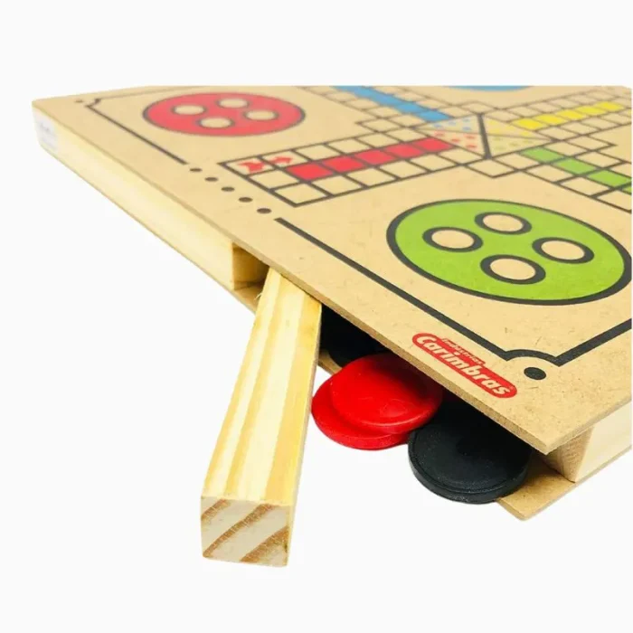Jogo De Dama E Ludo Em Madeira Carimbrás - Imagem 5