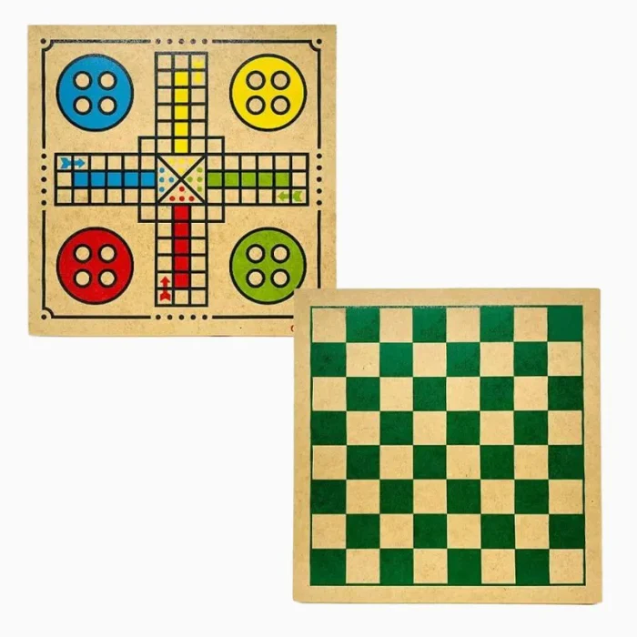 Jogo De Dama E Ludo Em Madeira Carimbrás - Imagem 1