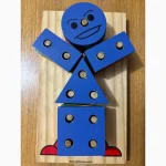 Boneco Geométrico De Encaixe Em Madeira Carimbrás - Imagem 7