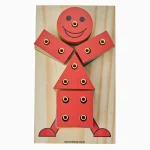 Boneco Geométrico De Encaixe Em Madeira Carimbrás - Imagem 4