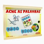 Jogo Ache As Palavras Com 16PÇS Em Madeira Carimbrás