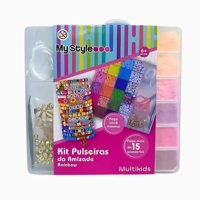 My Style Rainbow Kit de Pulseiras da Amizade Multikids - Imagem 1