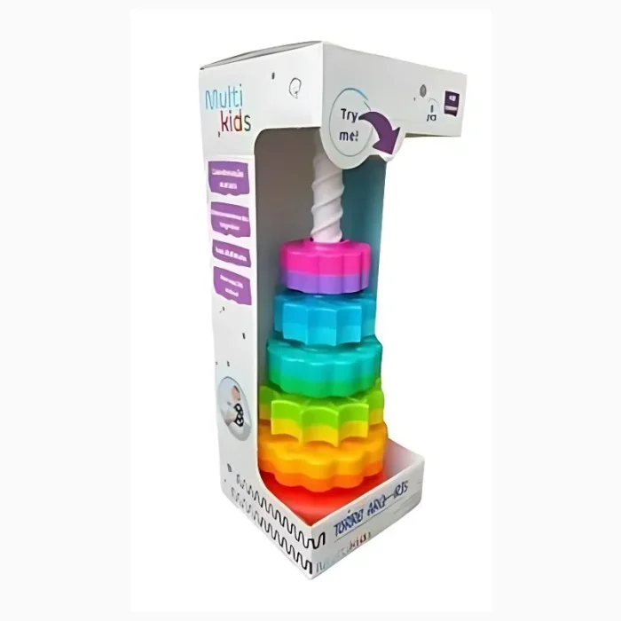 Torre Arco-Íris Primeira Infância 6PÇS Multikids - Imagem 6
