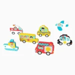 Tabuleiro De Encaixe Transportes Em Madeira Hi Pando - Imagem 3